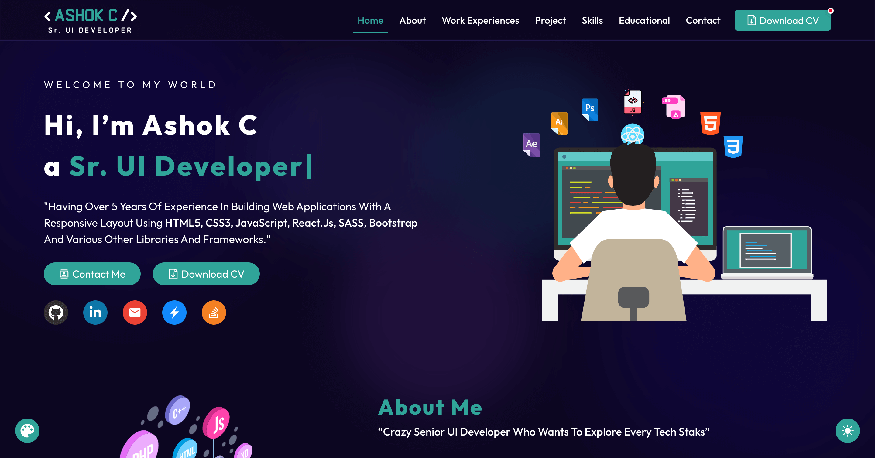 Ashok C | Sr. UI Developer | React Developer